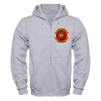 3MEF - A01 - 03 - 3rd Marine Expeditionary Force with Text- Zip Hoodie