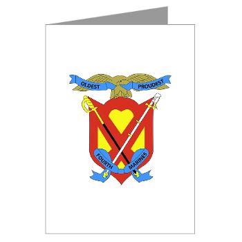4MRHC - M01 - 02 - Headquarters Company - 4th Marine Regiment - Greeting Cards (Pk of 10)