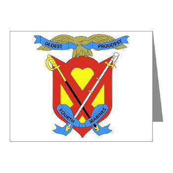 4MRHC - M01 - 02 - Headquarters Company - 4th Marine Regiment - Note Cards (Pk of 20)