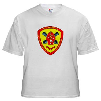 HB10M - A01 - 04 - Headquarters Battery 10th Marines - White T-Shirt - Click Image to Close