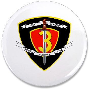 HC3M - M01 - 01 - Headquarters Company 3rd Marines 3.5" Button (10 pack)