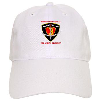 HC3M - A01 - 01 - Headquarters Company 3rd Marines with Text Cap