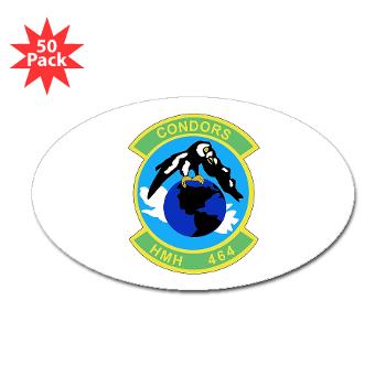 HHS464 - M01 - 01 - SSI - Heavy Helicopter Squadron 464 Sticker (Oval 50 pk)