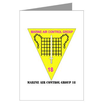 MACG18 - A01 - 01 - Marine Air Control Group 18 with Text - Greeting Cards (Pk of 20) - Click Image to Close