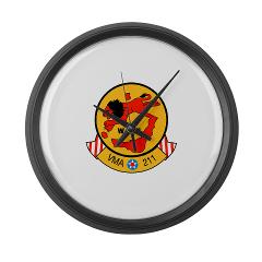MAS211 - M01 - 03 - Marine Attack Squadron 211 Large Wall Clock