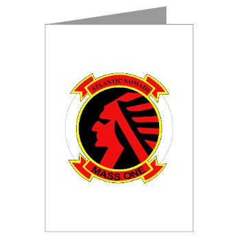MASS1 - M01 - 02 - Marine Air Support Squadron 1 (MASS-1) - Greeting Cards (Pk of 10)