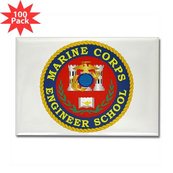 MCES - M01 - 01 - Marine Corps Engineer School - Rectangle Magnet (100 pack)