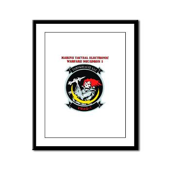 MTEWS1 - M01 - 02 - Marine Tactical Electronic Warfare Squadron with Text Framed Panel Print