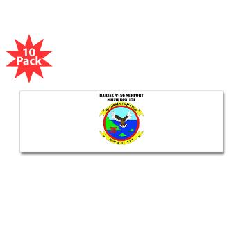 MWSS171 - M01 - 01 - Marine Wing Support Squadron 171 with Text Sticker (Bumper 10 pk) - Click Image to Close