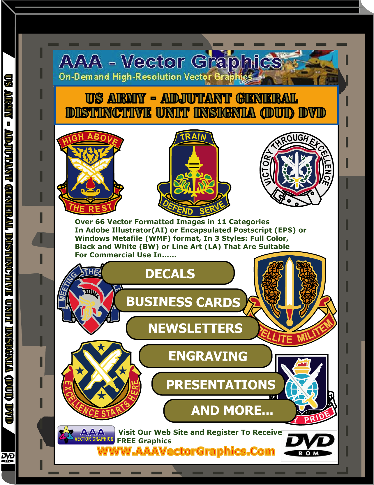 US Army - Adjutant General Insignia DUIs Downloadable Collections